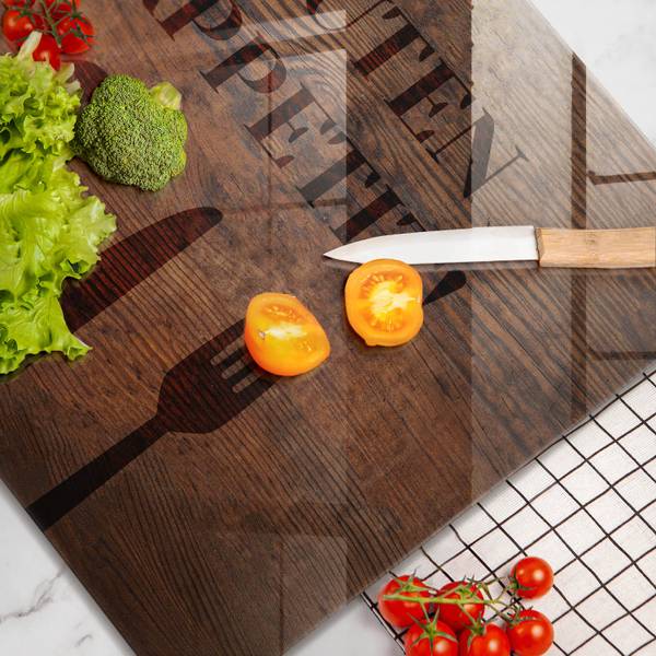 Schneidebrett Appetit! Braun - Glas - 60 x 52 x 1 cm