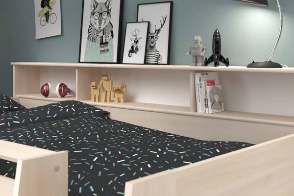 Kinder- und Jugendzimmer Charly5 Braun - Weiß - Holzwerkstoff - 206 x 180 x 114 cm