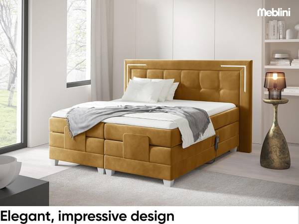 Boxspringbett TARENTE Senfgelb