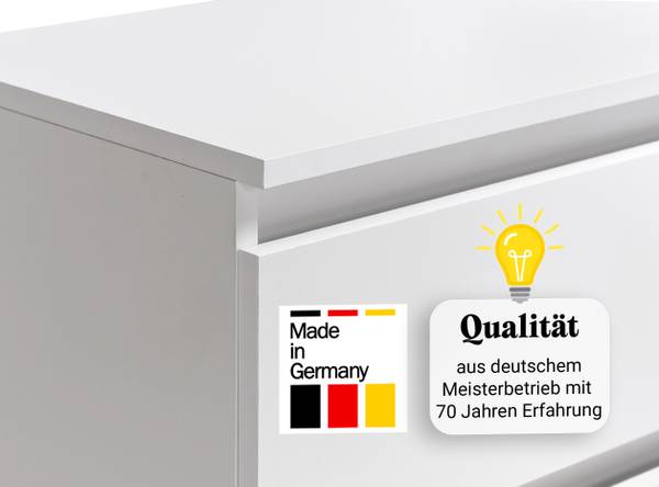 Kommode Frank Weiß - 35 x 140 cm