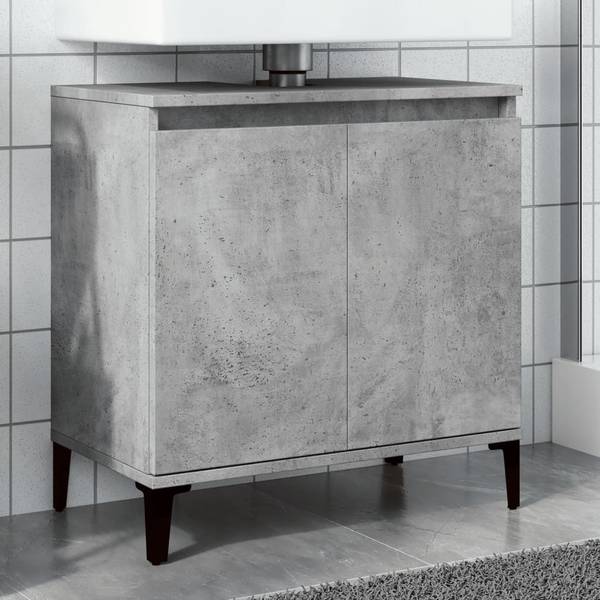 Waschbeckenunterschrank XT1416 Grau - Holzwerkstoff - 33 x 60 x 58 cm
