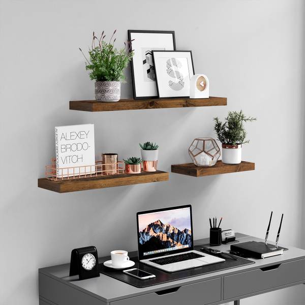 Wandregal Wandboard Maputo Braun - Holzwerkstoff - 20 x 4 x 80 cm