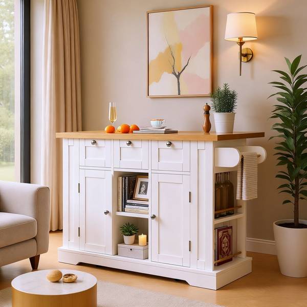 Sideboard Exine Braun - Weiß - Holzwerkstoff - 132 x 87 x 70 cm