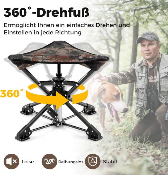 Campinghocker ZB34852 Grün - Metall - 39 x 37 x 43 cm