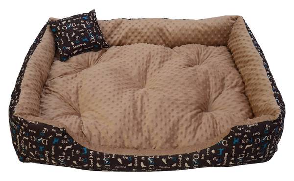 Hundebett REX Braun - Textil - 85 x 20 x 65 cm