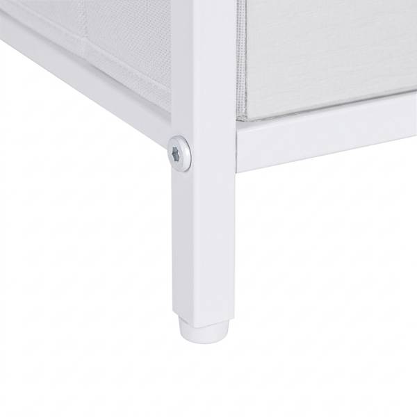 Bijzettafel met LED & USB wit