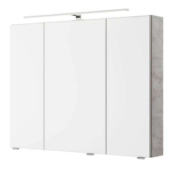 Badmöbel-Set VILLATORO-66-33 2er-Set Grau - Holzwerkstoff - 90 x 200 x 45 cm