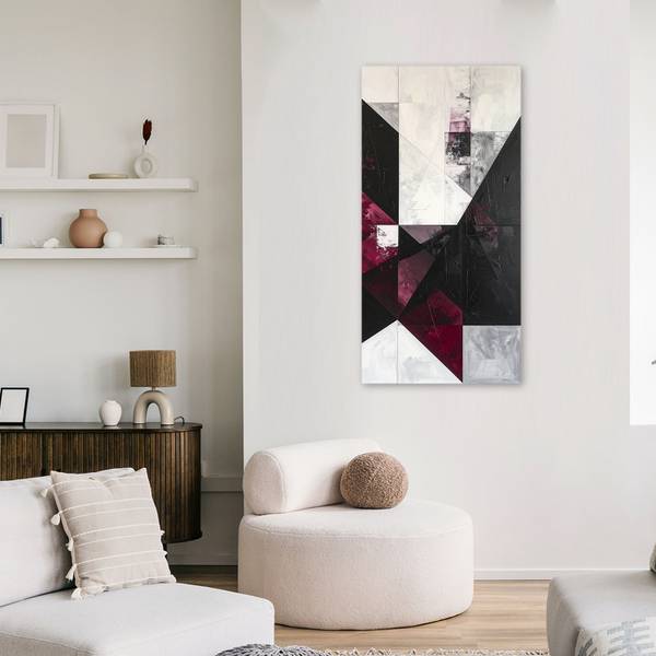 Wandbild Abstrakte Formen 40 x 80 cm