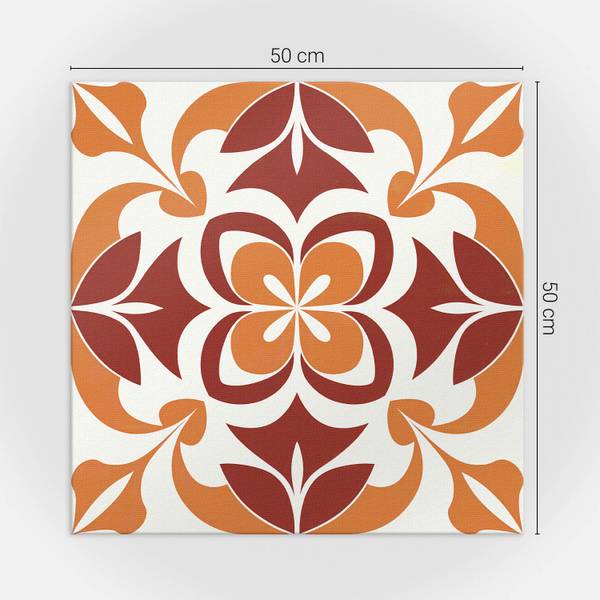 Fliesen Blumenranke 4er Set 50 x 50 cm