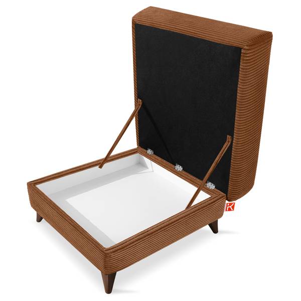 Pouf GUSTAVO II Rotbraun
