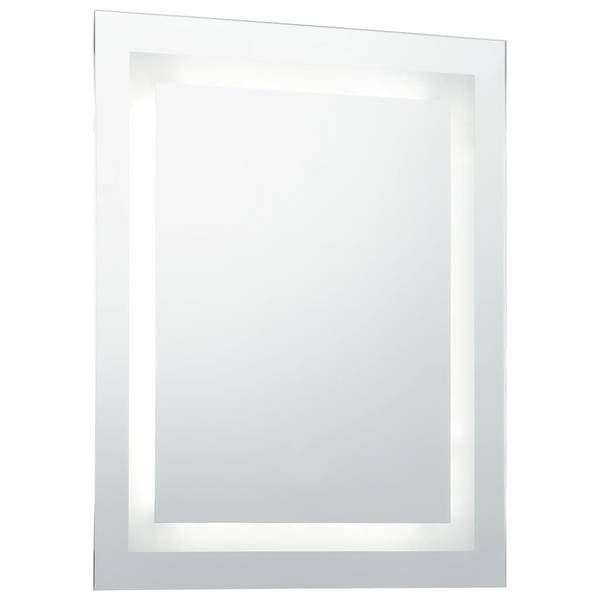 Badezimmerspiegel mit LED 3000284 Silber - Spiegelglas - 60 x 80 x 1 cm