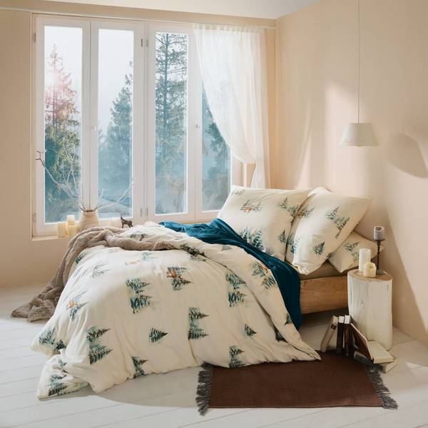 Bettwäsche 208277 2-teilig Weiß - Textil - 200 x 1 x 200 cm