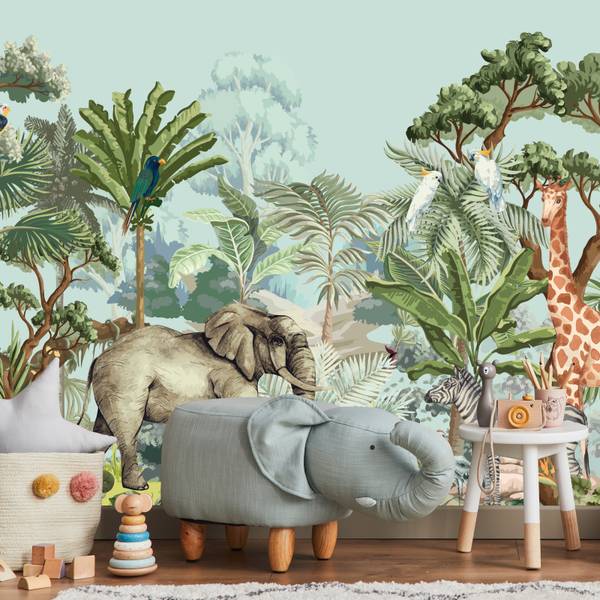 Fototapete wilde TIERE Pflanzen Natur 90 x 60 x 60 cm