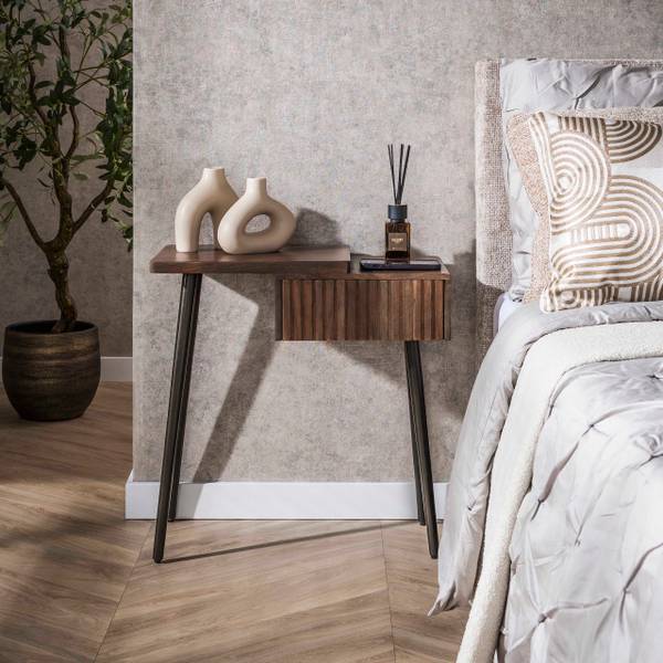 Nachttisch CARVE Braun - Holzwerkstoff - 60 x 61 x 30 cm
