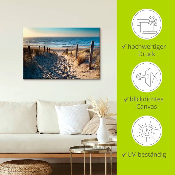 Leinwandbild Weg zum Strand 90 x 60 cm