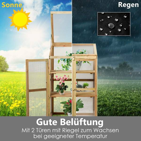 Houten broeikas SF6340NL bruin - plaatmateriaal op houtbasis - 45 x 100 x 60 cm