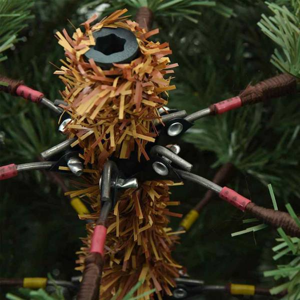 Sapin de Noël artificiel 3700000069-3 Vert - Rouge - 132 x 210 x 132 cm