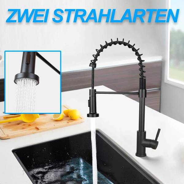 Keukenkraan Theresa zwart