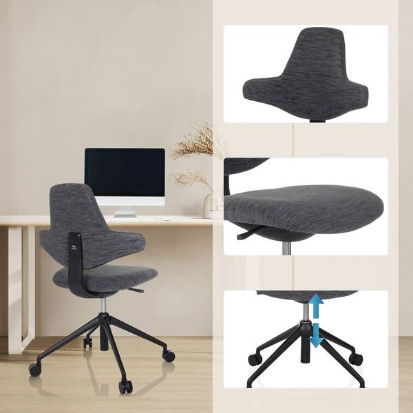 Bürostuhl PALIANO Grau - Polyester - 57 x 97 x 58 cm