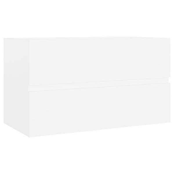 Badezimmerset 2er Set AW956 Weiß - Holzwerkstoff - 39 x 45 x 80 cm