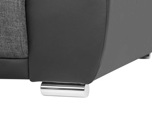Sofa TORPO 9-tlg Schwarz - Grau - Silber