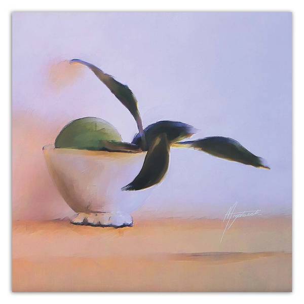 Wandbild früchte in einer schale 40 x 40 cm