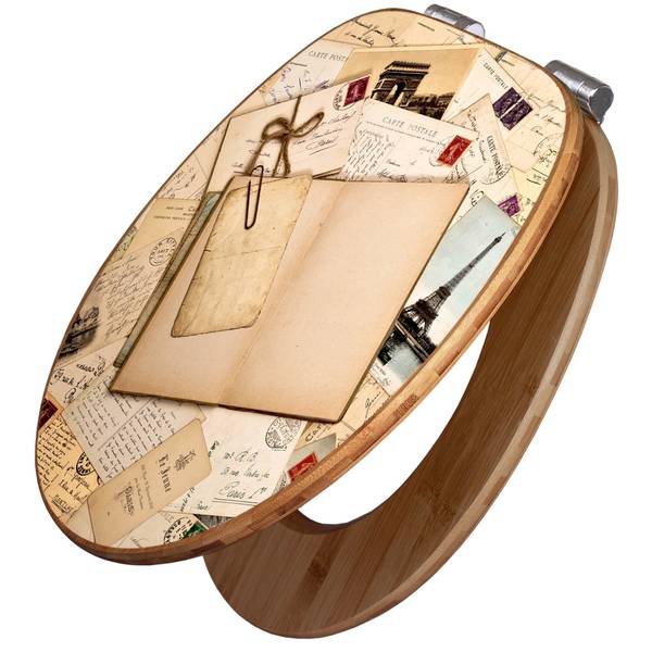 WC-Sitz mit Absenkautomatik Salut de Par Braun - Bambus - Holzwerkstoff - 38 x 5 x 49 cm