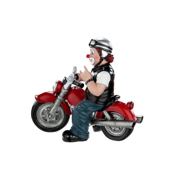 Clown Heavy Biker Kunststoff - 14 x 12 x 7 cm