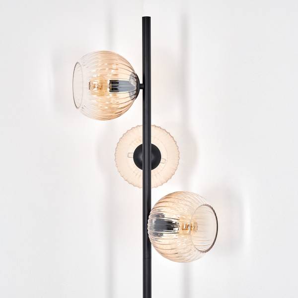 Stehlampe Cesaro Gelb - Aluminium - Klarglas - 36 x 160 x 95 cm