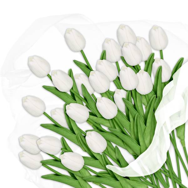48x Knstliche Tulpen, Pink