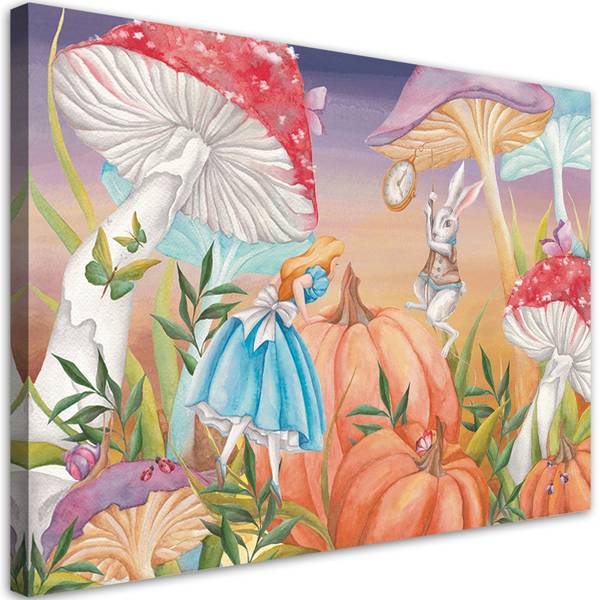 Wandbild die kleine alice im wunderland 100 x 70 cm
