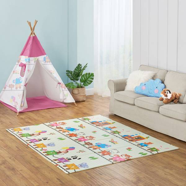 Kinder Spielmatte Toni Beige - Kunststoff - 176 x 1 x 196 cm