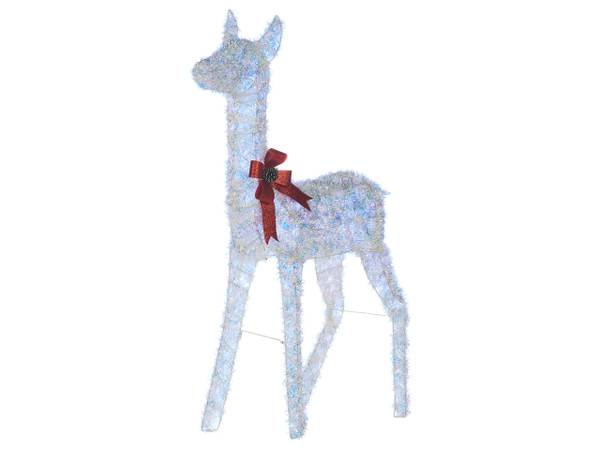LED-decoratie AURENNE rood - wit - textiel - 90 x 110 x 30 cm