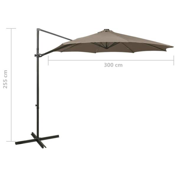 Parasol en porte-à-faux 3008769 Taupe