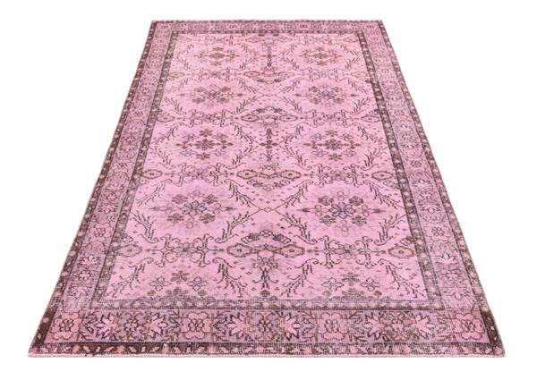 Tapis Ultra Vintage DCCXLIV Mauve - Laine - 114 x 1 x 213 cm