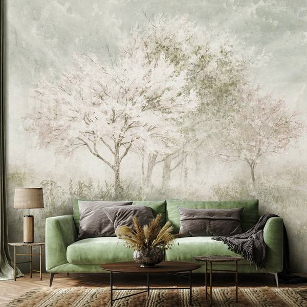 Fototapete Ein blühender Baum 100 x 70 cm