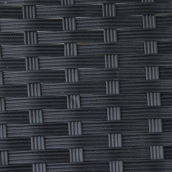 Balkontisch BB5380 Schwarz - Rattan - 50 x 74 x 100 cm