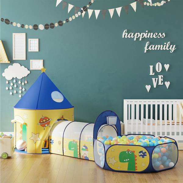 Spielzelt für Kinder Nānded Blau - Textil - 110 x 36 x 115 cm