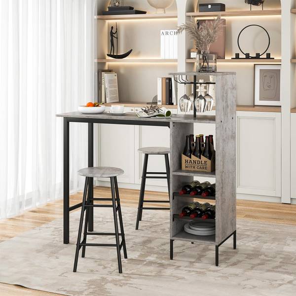 Bartisch Set JV10669(3-teilig) Grau