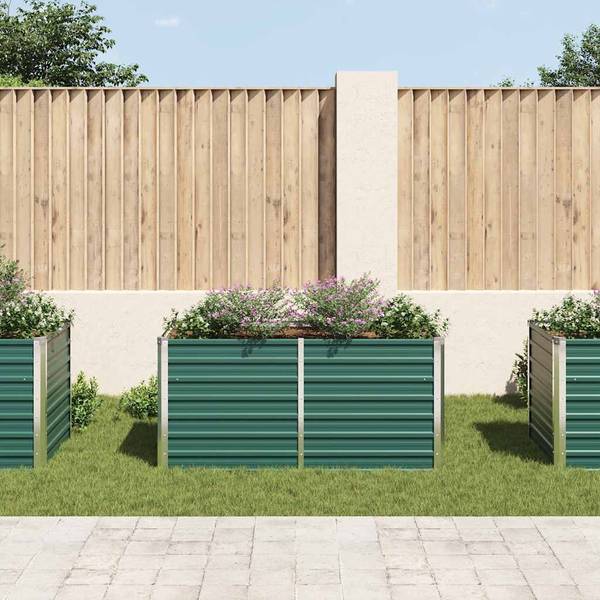 Plantenbak 3011435-3 groen - staal - 80 x 77 x 160 cm