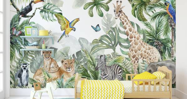 Papier Peint ANIMAUX Plantes Nature 315 x 210 x 210 cm
