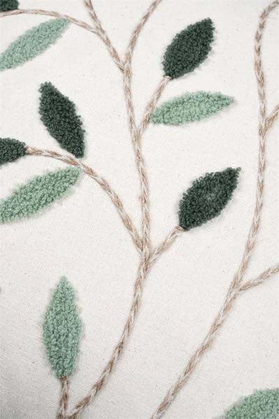 Dekokissen BOTANYS Grün - Naturfaser - 40 x 2 x 40 cm