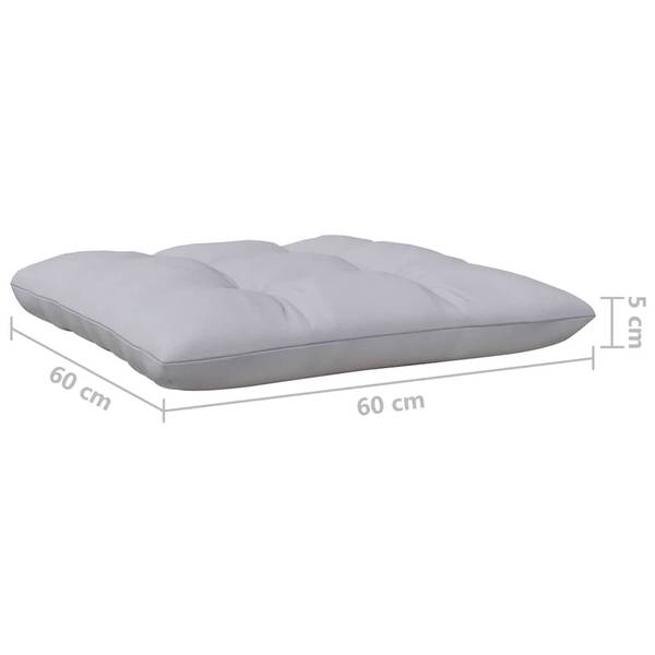 Gartensofa 3012138-15 2-teilig Braun - Grau - Kiefer - 127 x 62 x 63 cm