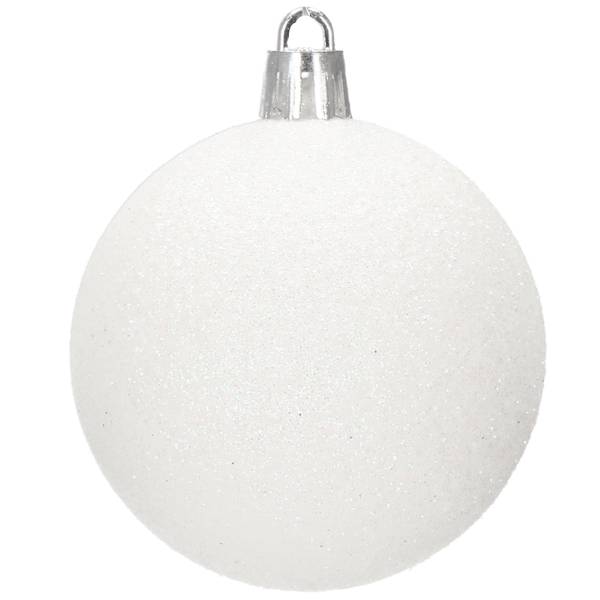 Christbaumkugeln 100 Stück Weiß - Kunststoff - 6 x 6 x 6 cm