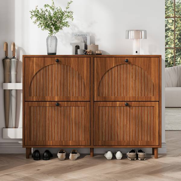 Schuhschrank Astraios Ⅰ Braun - Holzwerkstoff - 24 x 90 x 120 cm
