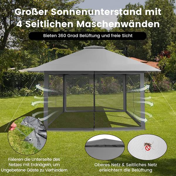 Gartenpavillon NP10828 Grau