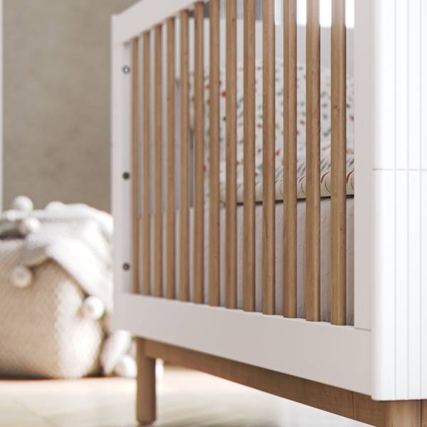 Gitterbett LOTTI Weiß - 124 x 66 cm