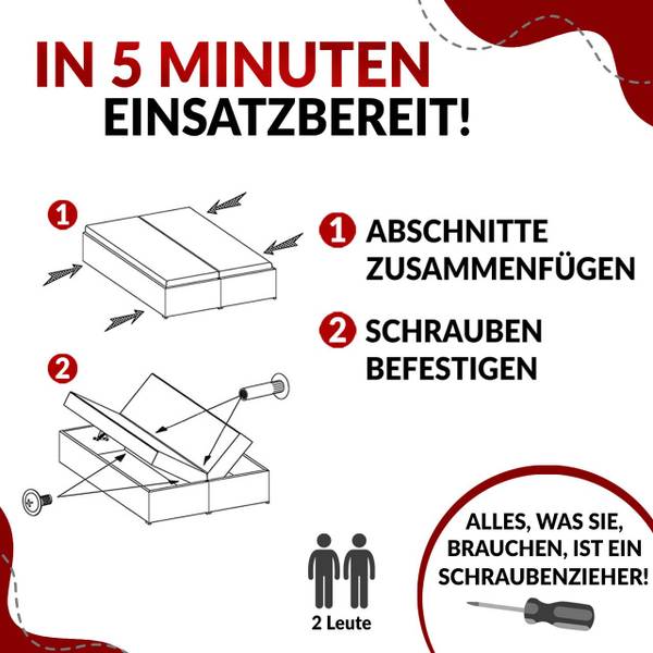 Boxspringbett BESS Kaffeebraun - Breite: 140 cm - H3