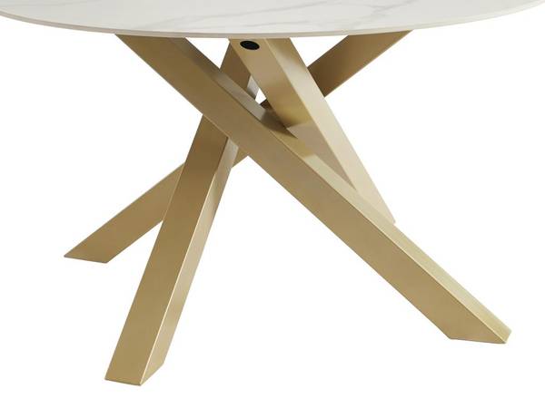 Esstisch LENUMIA Gold - Keramik - 130 x 76 x 130 cm