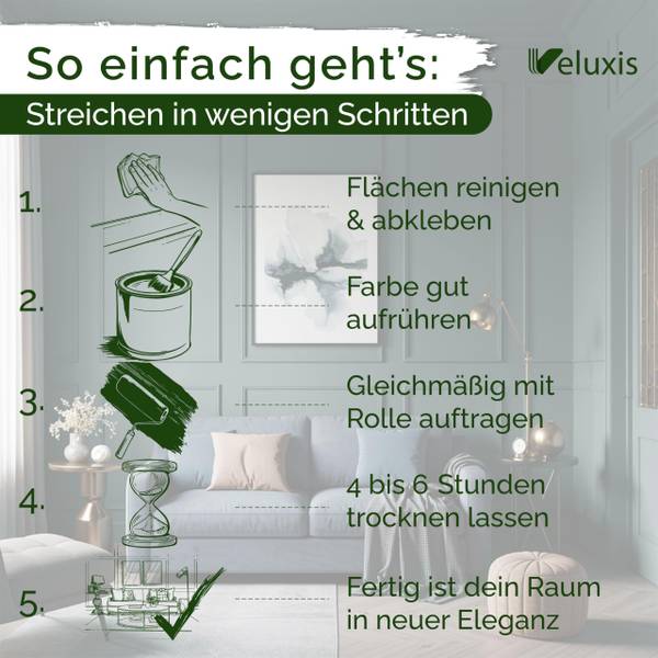 Wandfarbe   Evergreen Depth Grün - Harz - 17 x 16 x 17 cm